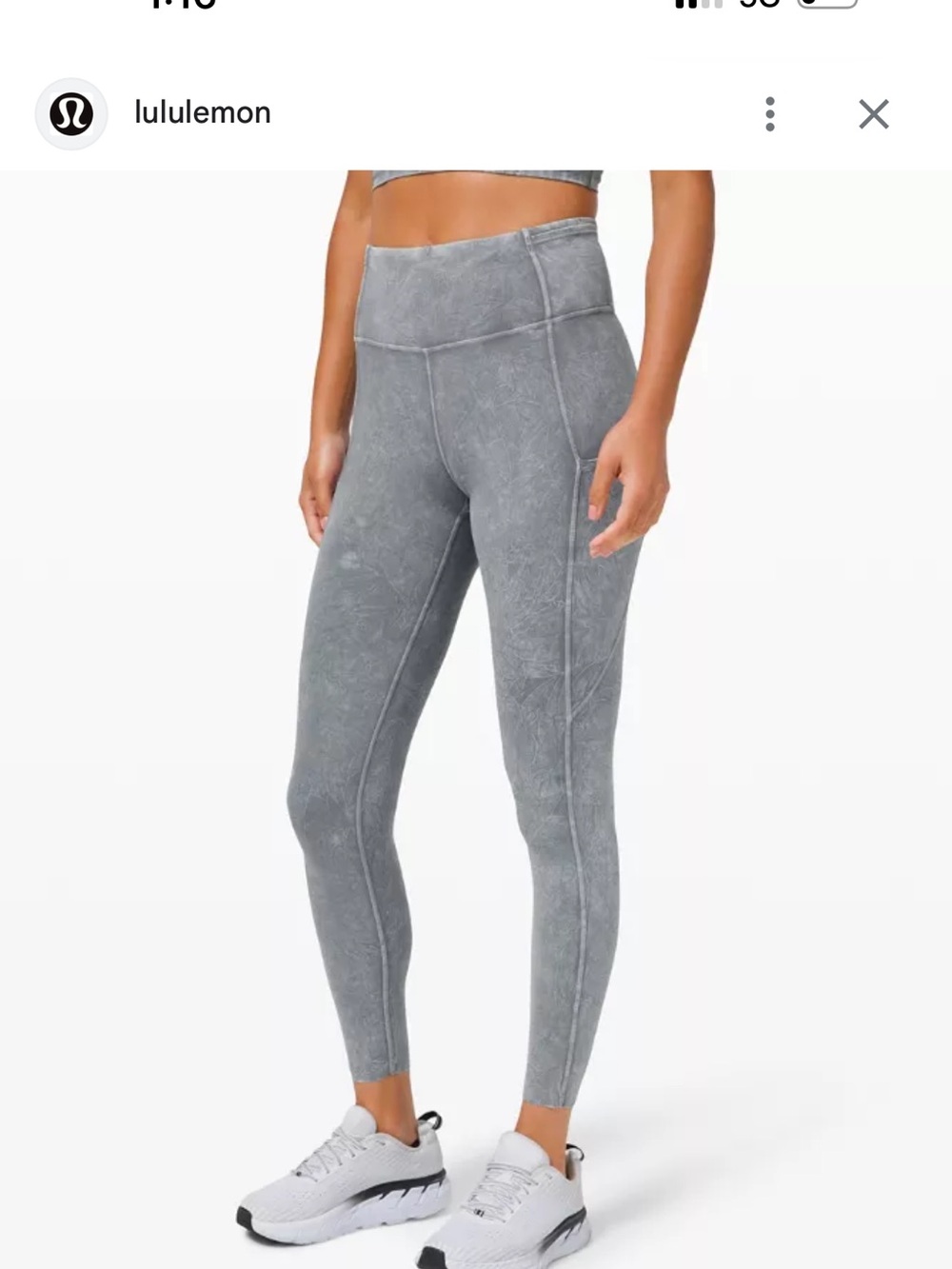 lululemon athletica Sculpting High-Rise Leggings in Light Gray Wash